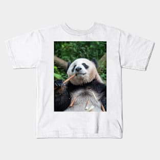 Panda Loves Bamboo! Kids T-Shirt